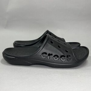 Crocs Women's Size 8 Baya Black Slide‎ Sandals
